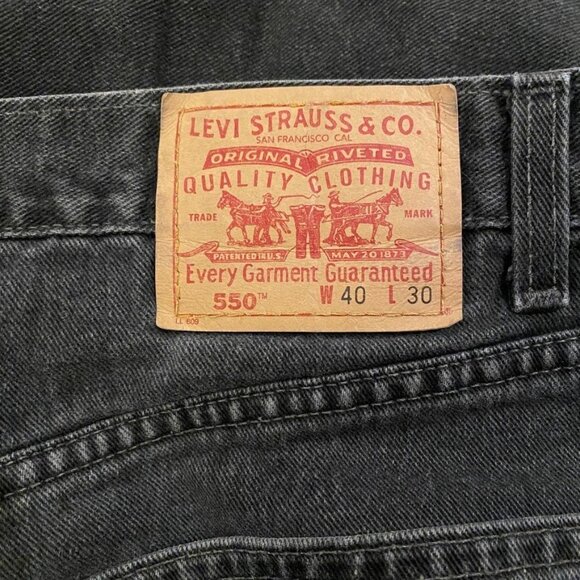 Levi Strauss 550 Mens Jeans Relaxed Fit Dark Wash Size 40x30 - Picture 5 of 6
